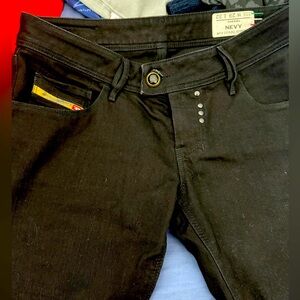 Diesel Black Jeans Straight Leg
